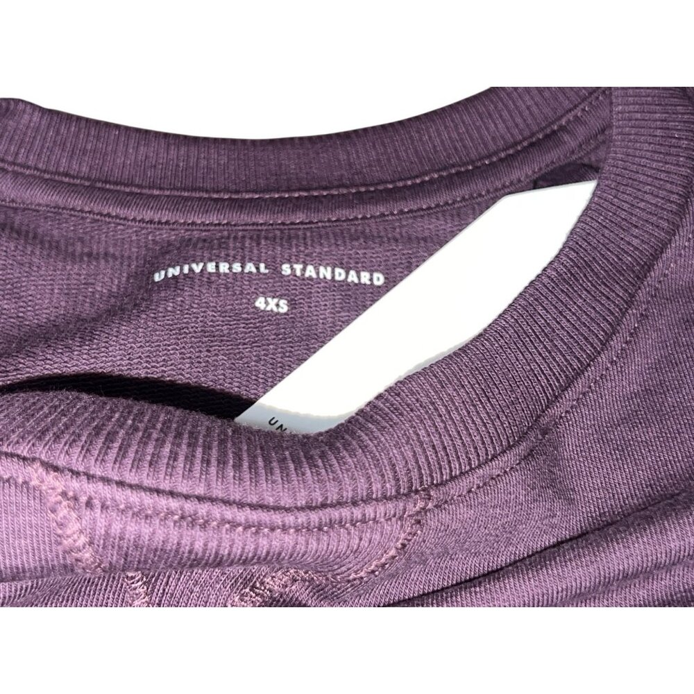 Universal Standard Split Hem Long Sleeve Crewneck Sweater Sz 4XS Purple (00-0 XS - Picture 11 of 11